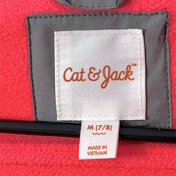 Gray Hooded Jacket with Pink Accents Size Medium (7/8). - Picture 5 of 8